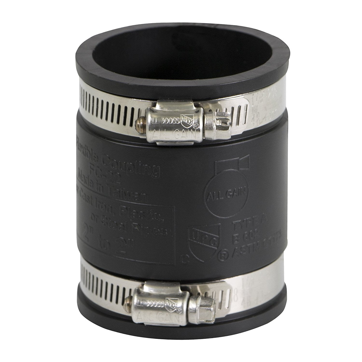 2 in. PVC Flexible Coupling with Stainless Steel clamps - Walmart.com