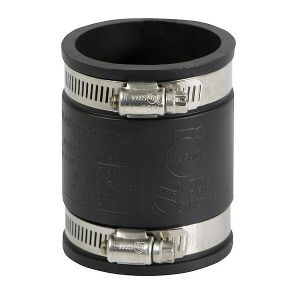 2 in. PVC Flexible Coupling with Stainless Steel clamps