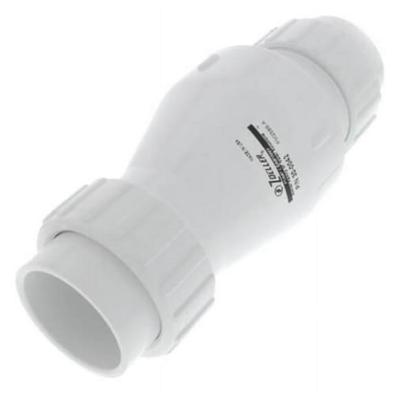 2 in. PVC Quiet Solvent Weld Check Valve with Union White Valve Body