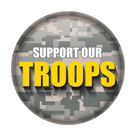 2 in. Patriotic Support Our Troops Button