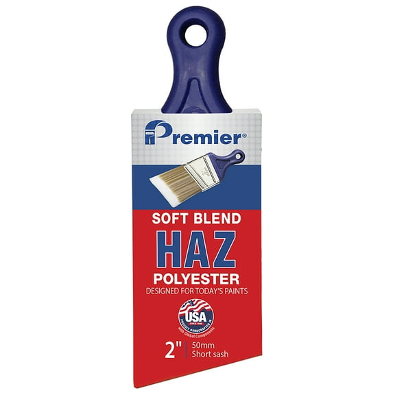 2 in. Premier Haz Polyester Short Angle Sash Household Paintbrush, Polyester