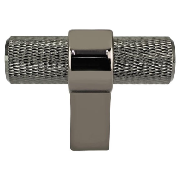 2 in. Radial Reign T-Shape Cabinet Knob, Black Nickel