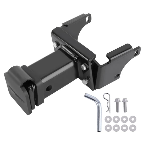2 in. Rear Receiver Hitch for Suzuki Eiger 400 2002-2007, King Quad 400 2008-2018, Vinson 500 2002-2007, Carbon Steel Towing Trailer Hitch, SKU 10653670, Powder Coated Bolt-On