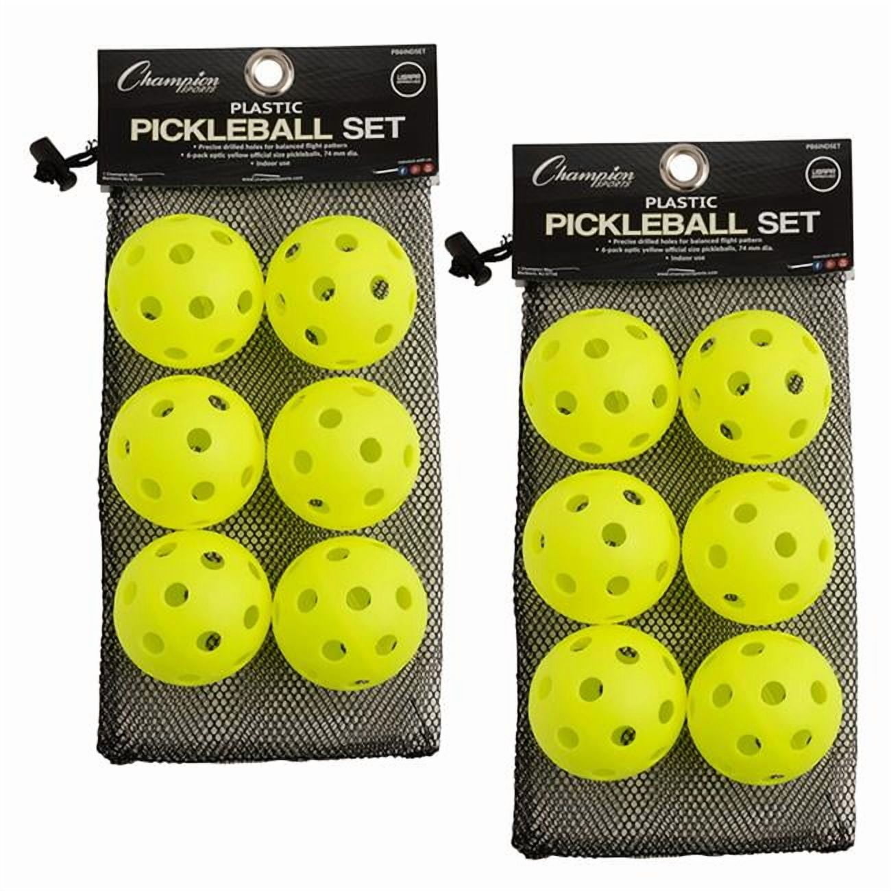 2 in. Recreational Indoor Pickleball Set, Yellow - Set of 2