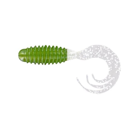 2 in. Ring Triple Tip Grub Silver Frog Fishing Lure - Pack of 10