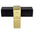 thumbnail image 1 of 2 in. Rivet Rebel T-Shape Cabinet Knob, Matte Black & Modern Brushed Gold, 1 of 1