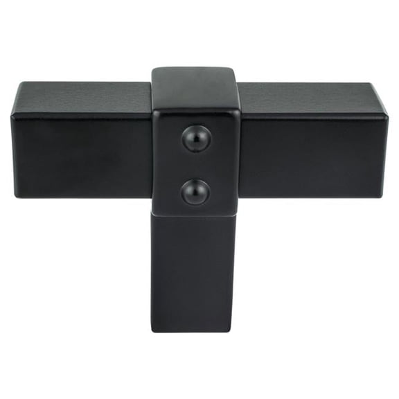 2 in. Rivet Rebel T-Shape Cabinet Knob, Matte Black