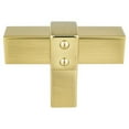 thumbnail image 1 of 2 in. Rivet Rebel T-Shape Cabinet Knob, Modern Brushed Gold, 1 of 1