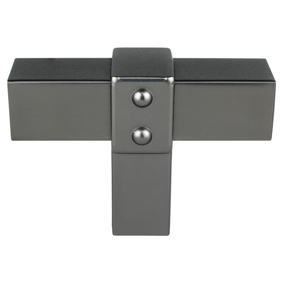 2 in. Rivet Rebel T-Shape Cabinet Knob, Slate