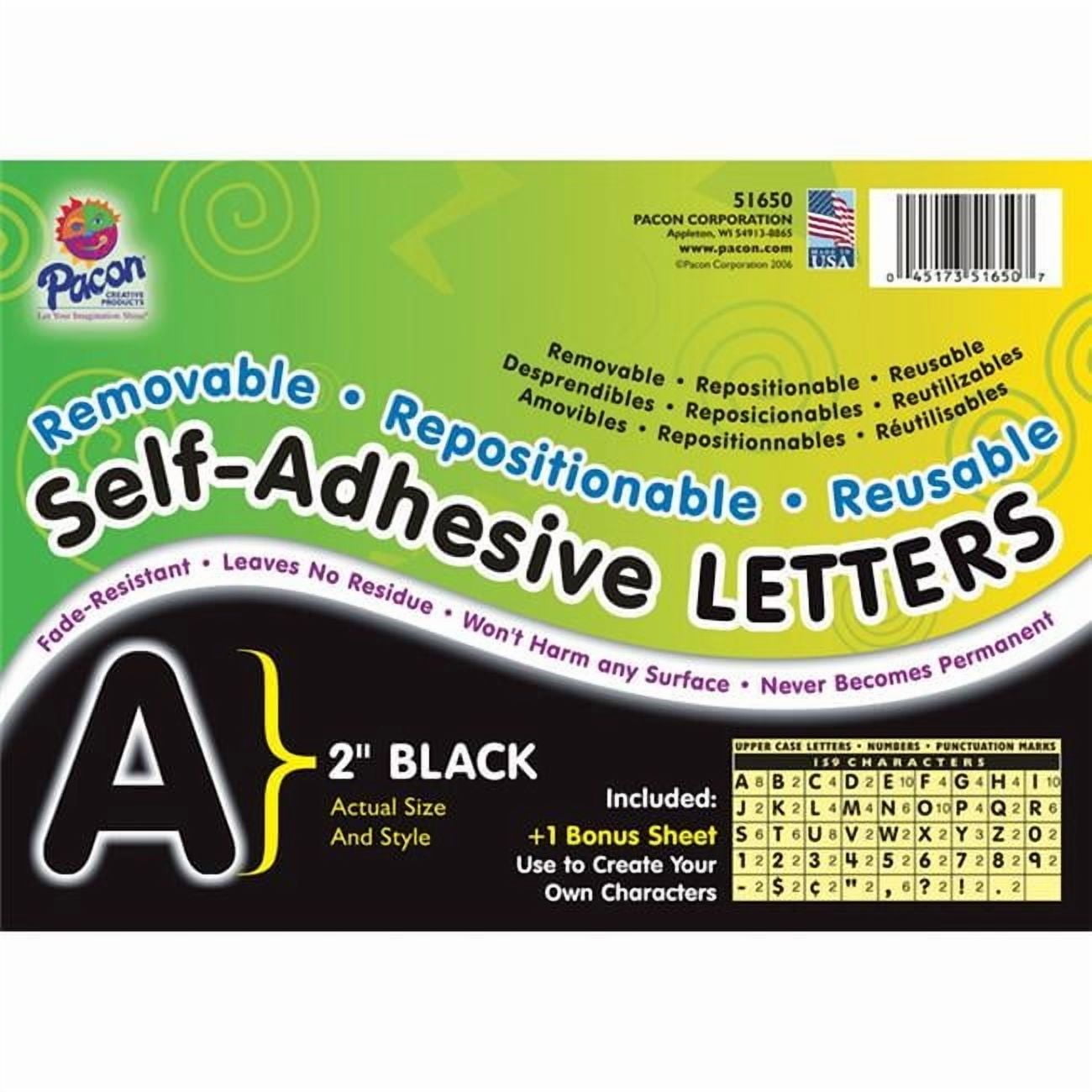 2 in. Self Adhesive Letter, Black - Pack of 2