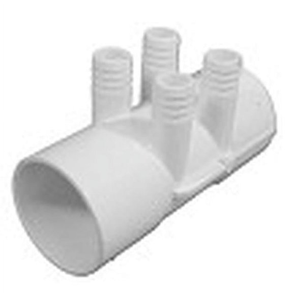 2 in. Slip x 2 in. Slip x 0.75 in. Ribbed Barbs 4-Ports Waterway Manifold