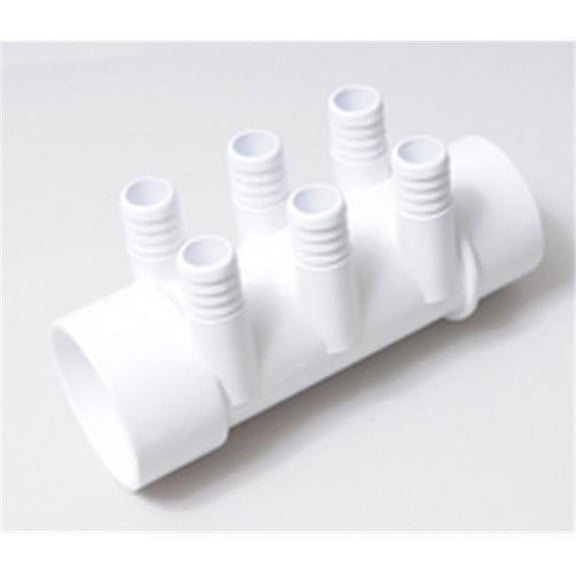 2 in. Slip x 2 in. Spg Manifold, Pvc Pipe - 6 Port & 0.375 Rb Ports