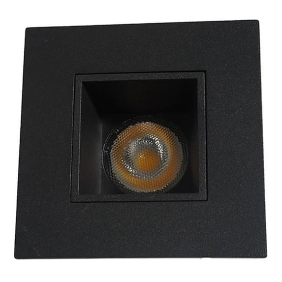 2 in. Square LED Downlight, Black - 3000K