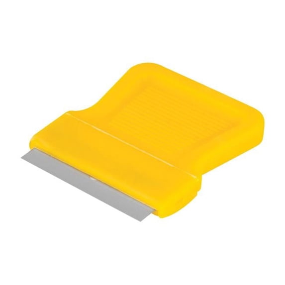 2 in. Stainless Steel Mini Glass Scraper - Yellow, Pack of 40