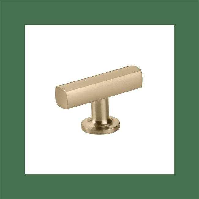 2 in. T- Knob Cabinet Knob - Satin Brass
