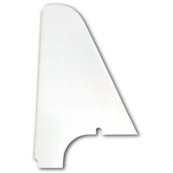 2 in. Taller Flat Fiberglass Arm Guard with Driver Side Wedge Style for Triple X Sprint Car, White