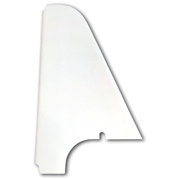 2 in. Taller Flat Fiberglass Arm Guard with Driver Side Wedge Style for Triple X Sprint Car, White