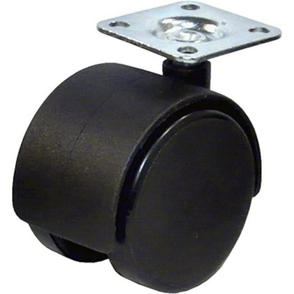 2 in. TruGuard Dual Wheel Caster, Black - Pack of 2