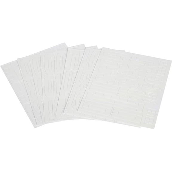 2 in. White Glossy Vinyl Die Cut Self Adhesive Letters & Numbers