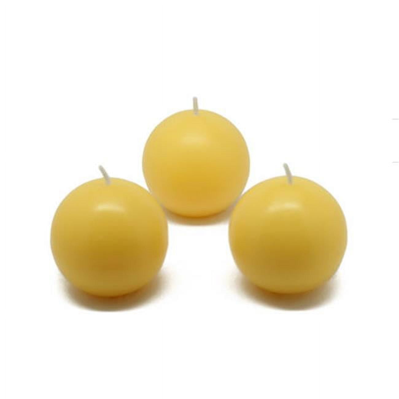 2 in. Yellow Citronella Ball Candles 12pcBox