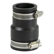 2 in. x 1-1/4 in. PVC Flexible Reducing Coupling with Stainless Steel clamps