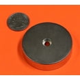 thumbnail image 1 of 2 in x 1/2 in Disc w/#8 Dual Sided Countersunk Hole Neodymium Magnet, 1 of 2