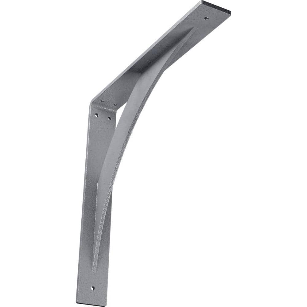 2 in. x 14 in. x 14 in. Steel Hammered Light Blue Legacy Bracket ...