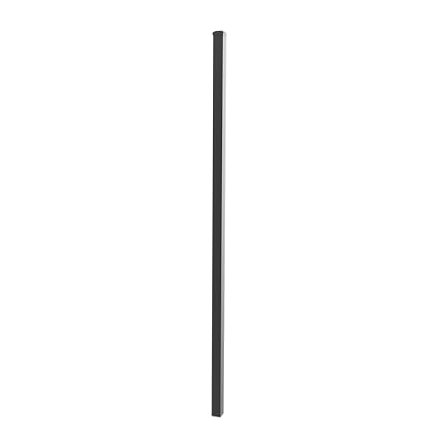 2 in. x 2 in. x 84 in. Aluminum Fence Post Kit, Textured Black$$Tools & Hardware Other