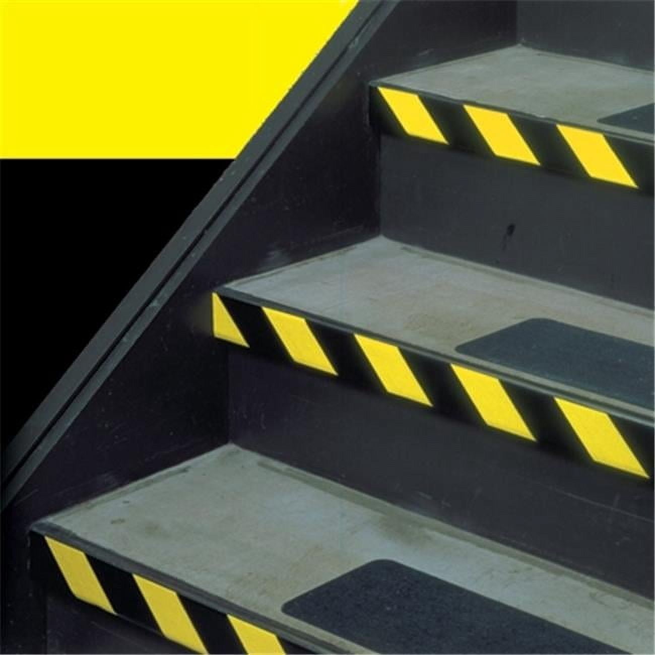 2 in. x 36 yards Black & Yellow Striped Vinyl Safety Tape - Pack of 3
