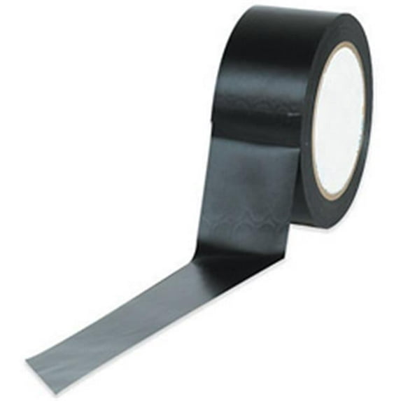 2 in. x 36 yds. Black Solid Vinyl Safety Tape