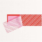 2 in. x 5 0.75 in. Red Security Strips on a Roll - Red