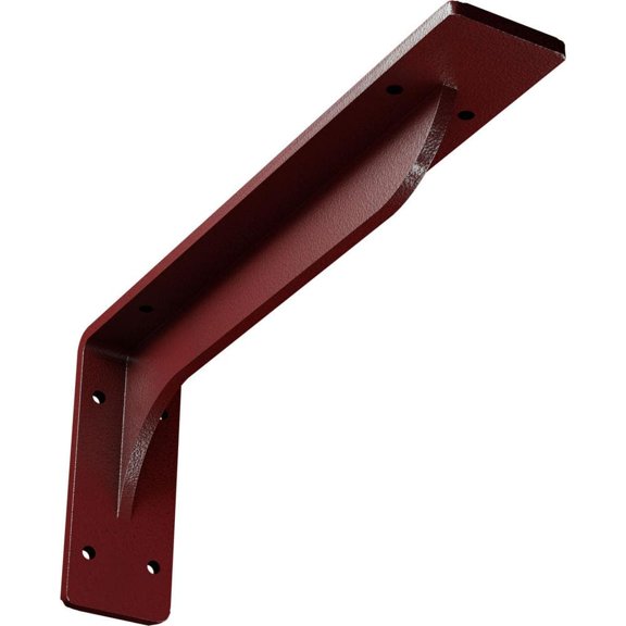 2 in. x 5 1/4 in. x 12 in. Hammered Bright Red Embrey Steel Bracket