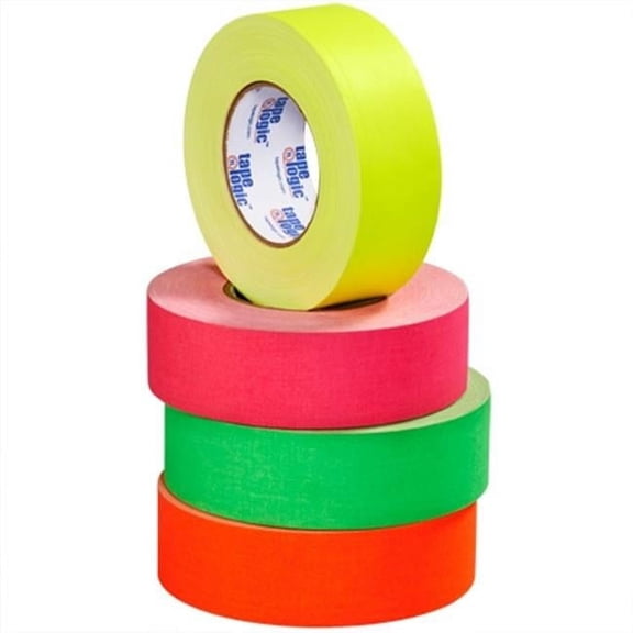 2 in. x 50 Yards Fluorescent Green  11 mil Gaffers Tape - 24 Per Case