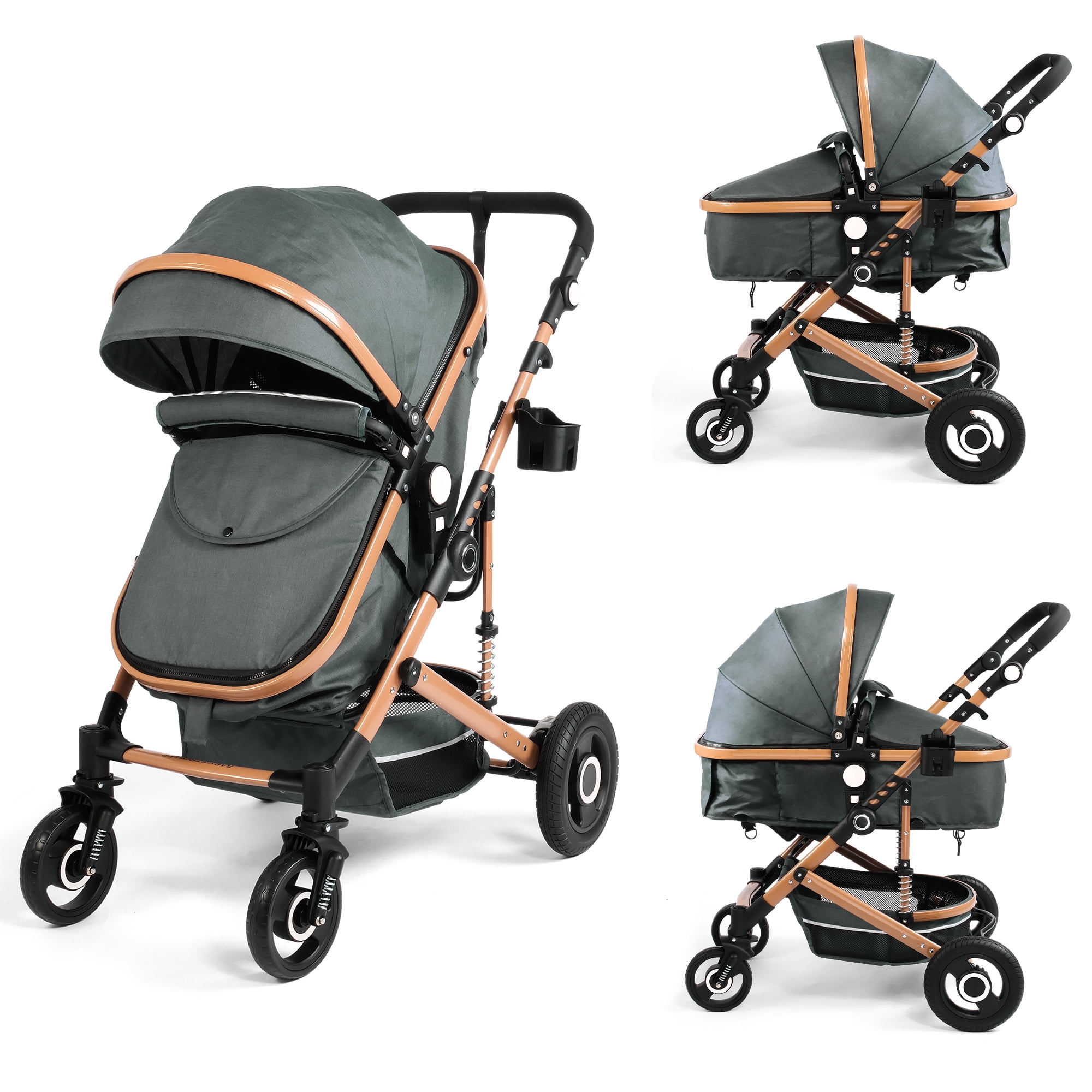 2 in1 Baby Stroller for Newborn Travel System Stroller Foldable