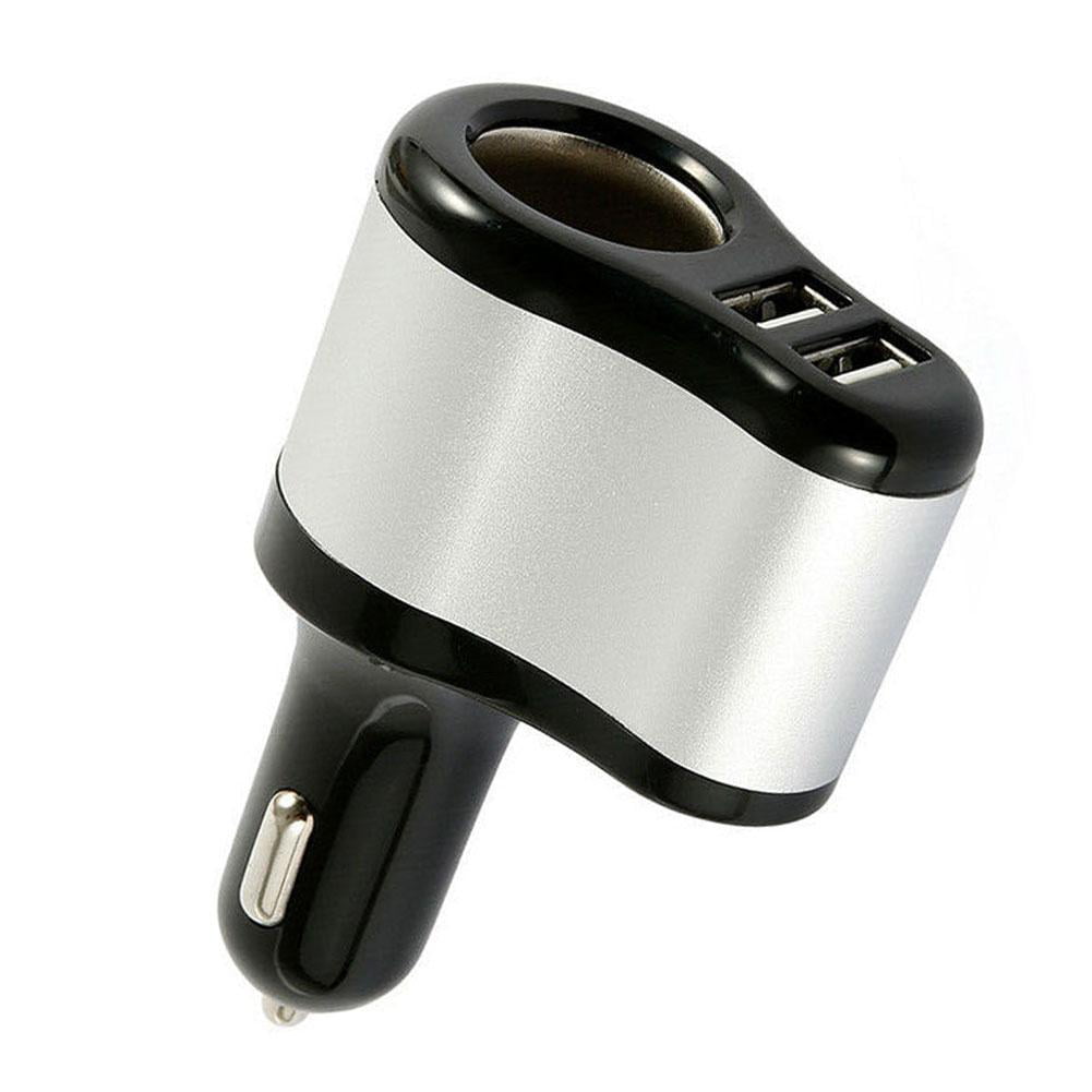 2 in1 Car Cigarette Lighter Splitter Socket 2USB Power Charger Adapter