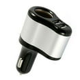2 in1 Car Cigarette Lighter Splitter Socket 2USB Power Charger Adapter