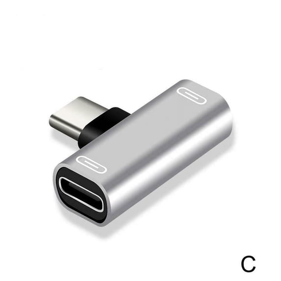 2 in1 Dual USB-C Type C Splitter Adapter to Headphone Charger For ...
