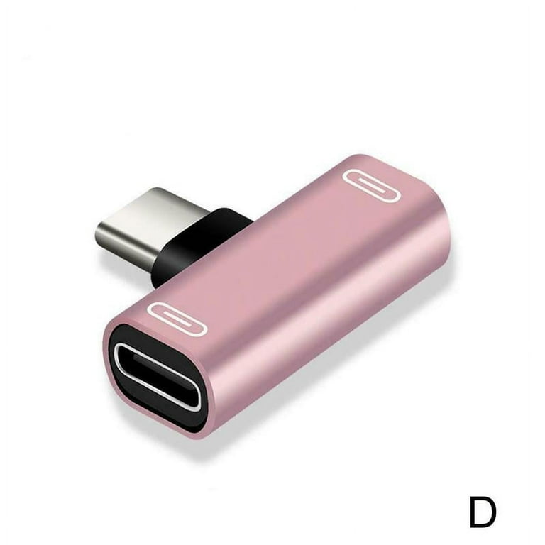 2 in1 Dual USB C Type C Splitter Adapter to Headphone For Android Charger Q5S0 Walmart