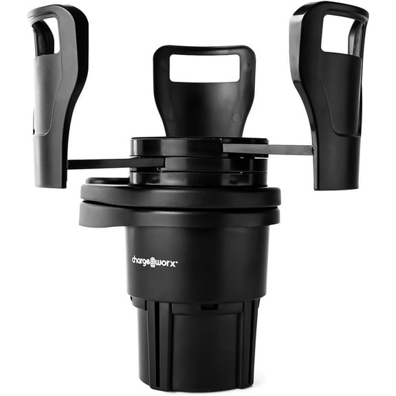 2-in-1 Car Cup Holder Expander, Keeps Large Drink Cups Secure  Adjustable Base, Supports Cups with Handles  Compatible with Stanley, HyrdoFlask, Yeti Tumbler  32/40 oz. Large Drinks, Small Bowls