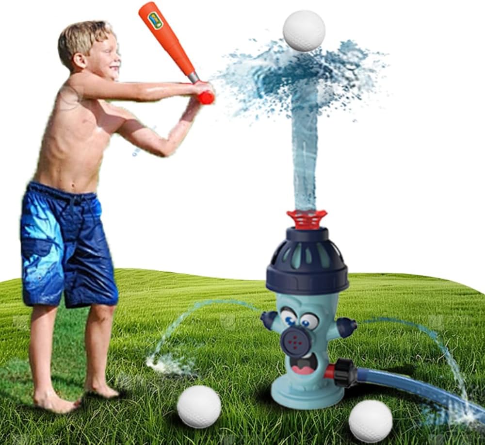 2 in1 Water Sprinkler Baseball Toy for Kids, Snail Water Game Sprinkler