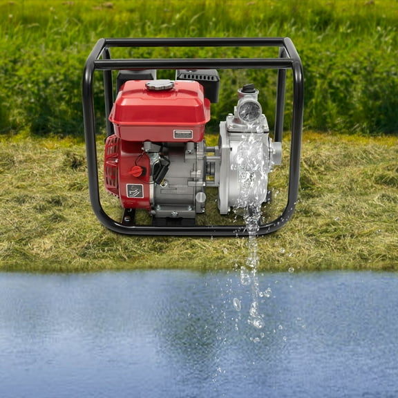 2-inch 4 Stroke Gas Powered Trash Water Transfer Pump, 7.5HP 212CC Portable High Pressure for Irrigation Pool