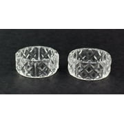 2 inch Clear Crystal Plastic Napkin Holder Rings 12 Pieces