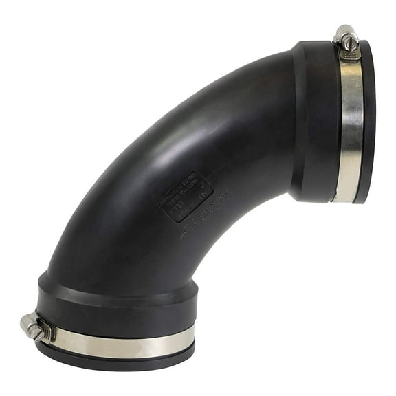2 inch Flexible PVC Elbow Coupling with Stainless Steel Clamps