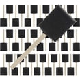 thumbnail image 1 of 2 inch Foam Sponge Wood Handle Paint Brush Set (Super Value Pack of 40) - Lightweight, Durable and Great for Acrylics, Stains, Varnishes, Crafts, Art, 1 of 5