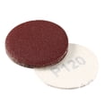 thumbnail image 1 of 2-inch Hook and Loop Sanding Discs, 120-Grits Abrasive Aluminum Oxide Flocking Sandpaper for Random Orbital Sander 10pcs, 1 of 5