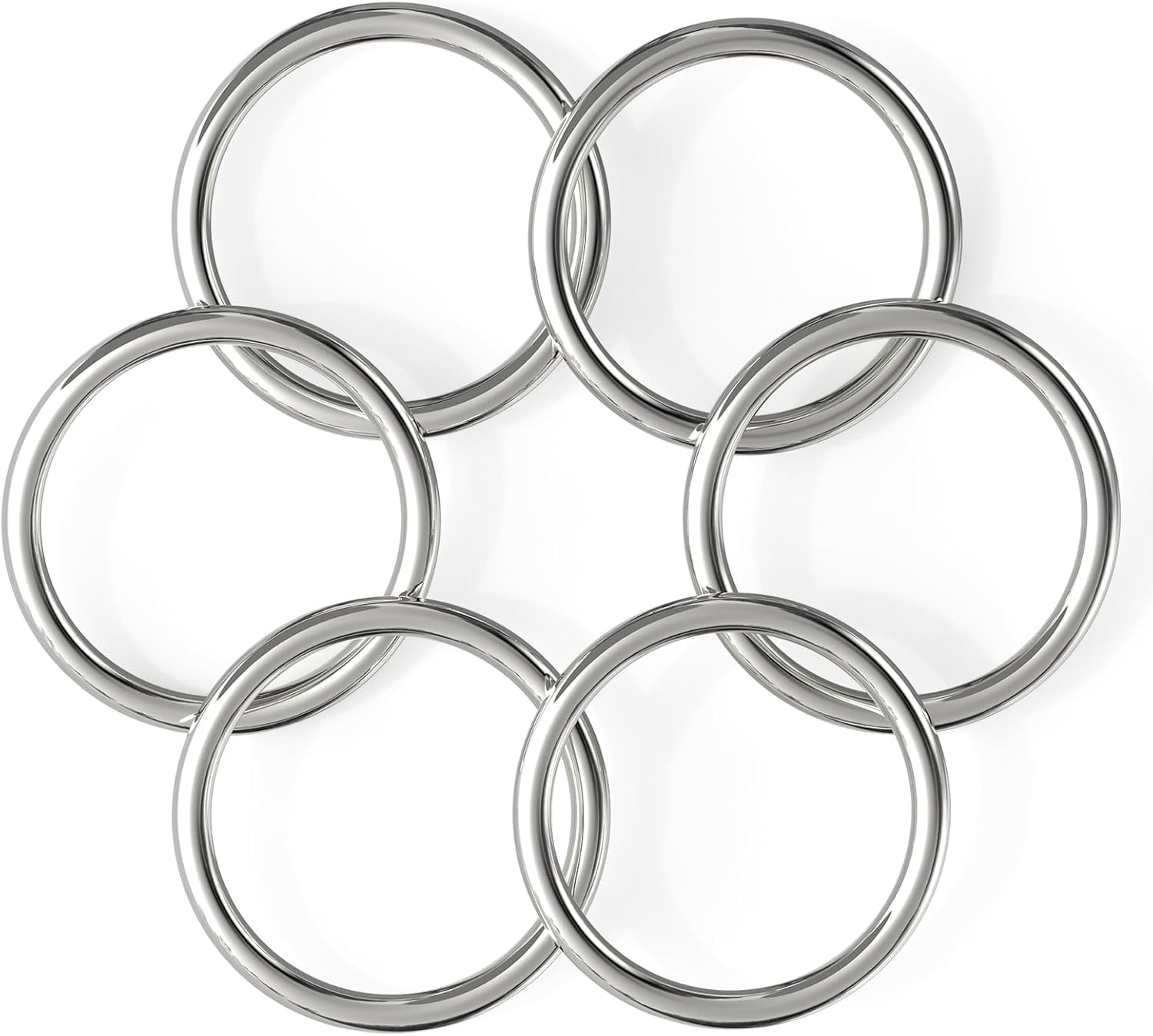 2 inch Metal O Rings, Stainless Steel Round Ring Buckles, Solid Welded ...