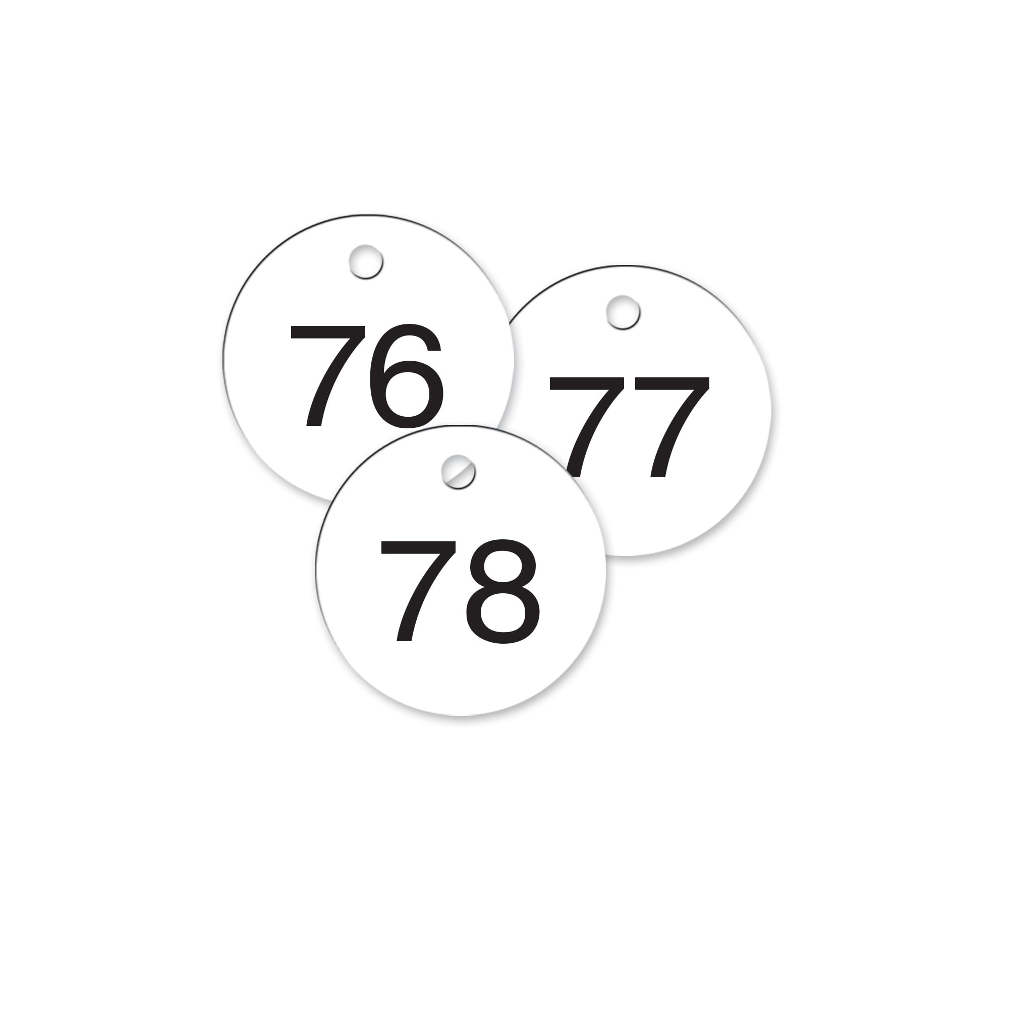 2 Inch Number Tags 2 inch Numbered Plastic Tags - Walmart.com