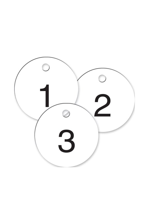 2 inch Numbered Plastic Tags