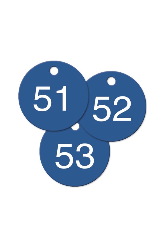 2 inch Numbered Plastic Tags