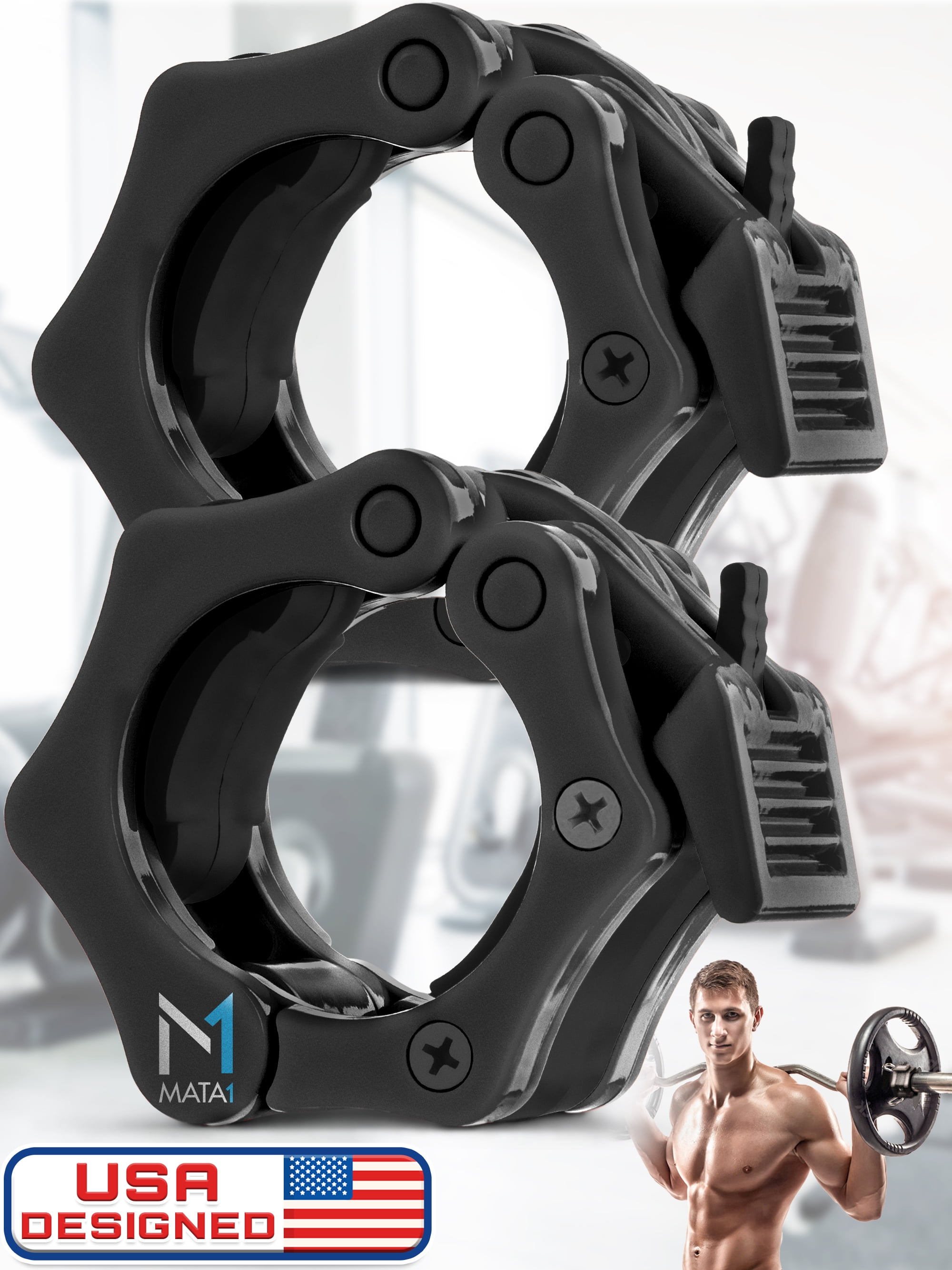 T Barbell Clamp 1 Inch Multiple Sizes & Adjustable Weight